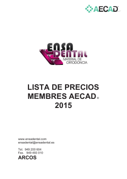 LISTA DE PRECIOS MEMBRES AECAD® 2015