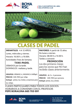 CLASES DE PADEL