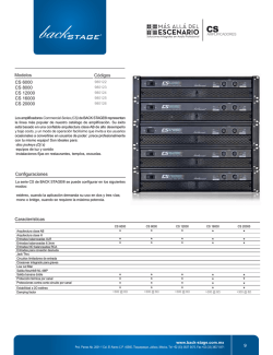 Ficha T&eacute;cnica Amplificador CS