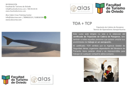 información toa + tcp - Facultad de Turismo de Oviedo