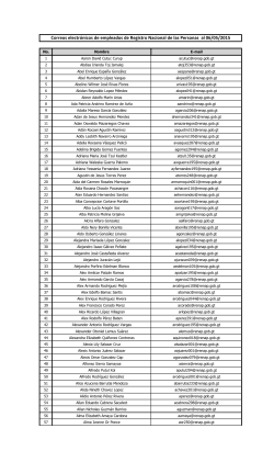 Correos electrónicos de empleados de Registro Nacional