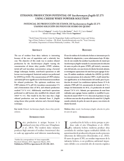 ETHANOL PRODUCTION POTENTIAL OF Saccharomyces fragilis IZ