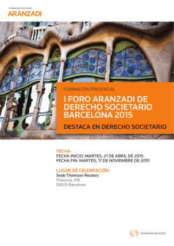 I FORO ARANzADI DE DERECHO SOCIETARIO