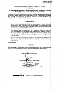 Informe de Gesti&oacute;n - Vigencia 2014