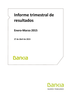 INFORME DE RESULTADOS MARZO 2015
