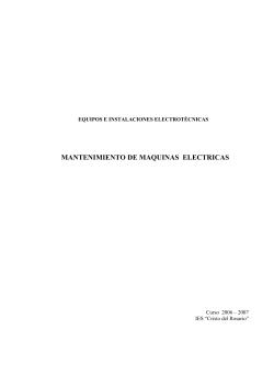 MANTENIMIENTO DE MAQUINAS ELECTRICAS