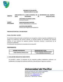 informe de evaluaci&oacute;n proceso unpa-ip-01-2015