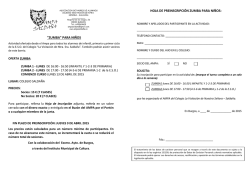 Inscripci&oacute;n Zumba para ni&ntilde;os