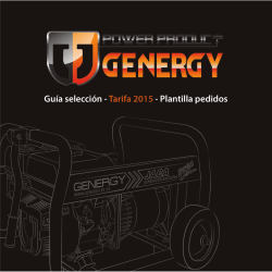 Guía selección - Tarifa 2015 - Plantilla pedidos