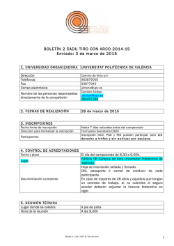 Convocatoria CADU 2015 - Club de Tiro Con Arco UPV