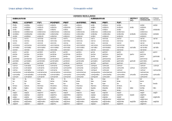 Lingua galega e literatura Conxugación verbal