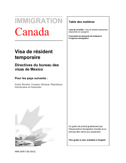 IMM 5878 F - Citoyennet&eacute; et Immigration Canada