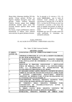 Orden de la Junta del 2015-04-13