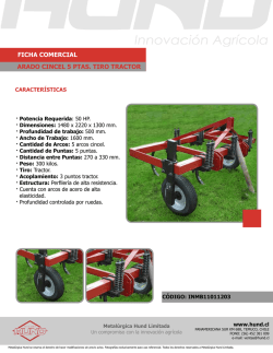ficha comercial arado cincel 5 ptas. tiro tractor
