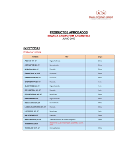 INSECTICIDAS PRODUCTOS APROBADOS