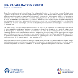 Dr. Rafael Batres Prieto - Tecnológico de Monterrey