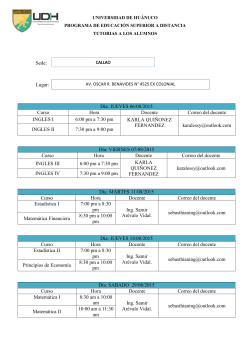 horario tutorias 2015-i correcci&oacute;n - Educaci&oacute;n Superior a Distancia