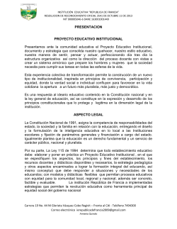 Proyecto educativo institucional - Institución Educativa República de