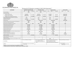 Propuesta de Calendario Académico 2015-2016 Integrado*