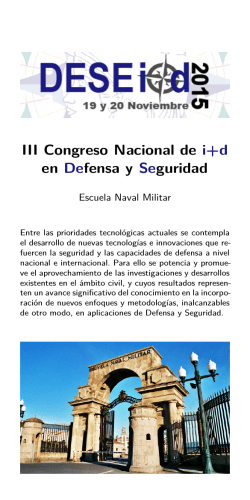 III Congreso Nacional de i+d en Defensa y Seguridad