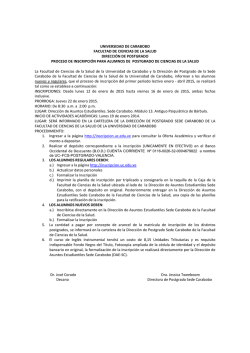 Inscripciones alumnos Nuevos y Regulares Enero-Abril 2015