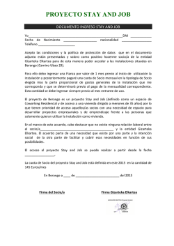 Documento de Ingreso Stay and Job