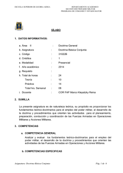 Doctrina Conjunta - ESFAP