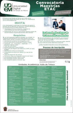 Convocatoria Maestr&iacute;as ETAC - Gobierno del Estado de M&eacute;xico