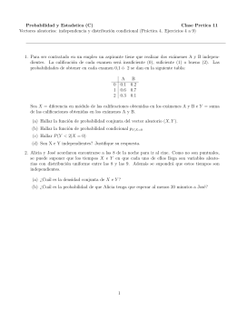 Probabilidad y Estadstica (C) Clase Prctica 11 Vectores aleatorios