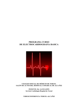 ELECTROCARDIOGRAFIA BÁSICA - Colegio oficial de médicos de
