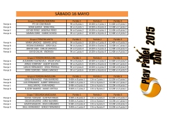 cuadros y horarios sábado