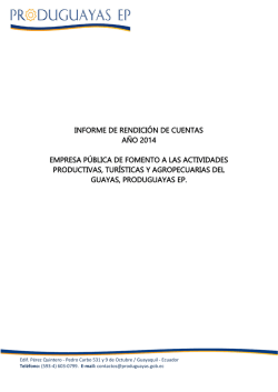 INFORME DE RENDICI&Oacute;N DE CUENTAS A&Ntilde;O 2014