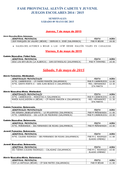Sábado, 9 de mayo de 2015