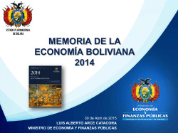 memoria de la economía boliviana 2014
