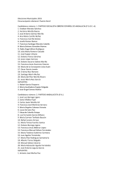 Circunscripción electoral - Ayuntamiento de Puente Genil