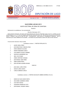 ELECCIÓNS LOCAIS 2015
