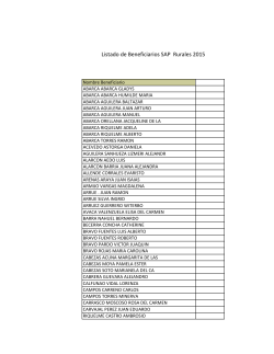 Listado de Beneficiarios SAP Rurales 2015