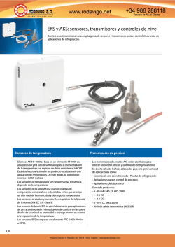 EKS y AKS: sensores, transmisores y controles de nivel