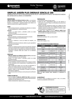 ficha t&eacute;cnica uniplas jard&iacute;n plus drenaje sencillo 200