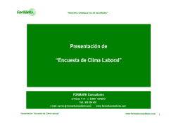 Presentaci&oacute;n Encuesta Clima Laboral
