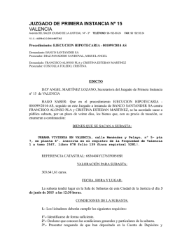 edicto anunciando subasta bien inmuebl art 691 lec