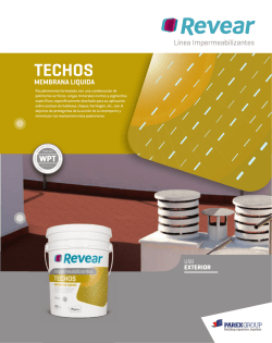 Ficha T&eacute;cnica - Techos