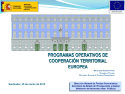 Programas Operativos de Cooperación Territorial Europea