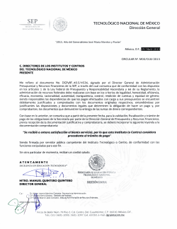 TECNOLÓGICO NACIONAL DE MÉXICO Dirección General