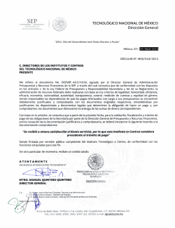 TECNOL&Oacute;GICO NACIONAL DE M&Eacute;XICO Direcci&oacute;n General