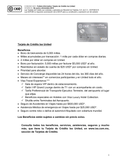 1 Tarjeta de Crédito Ixe United Beneficios • Bono de bienvenida de