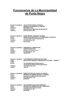 Directorio - Municipalidad de Punta Negra