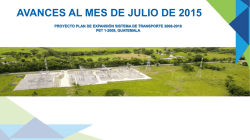 Informe de Avances del Proyecto - Abril 2015