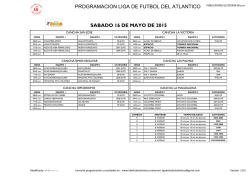 PROGRAMACION LIGA DE FUTBOL DEL ATLANTICO