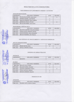 Resultados de la Evaluación Curricular